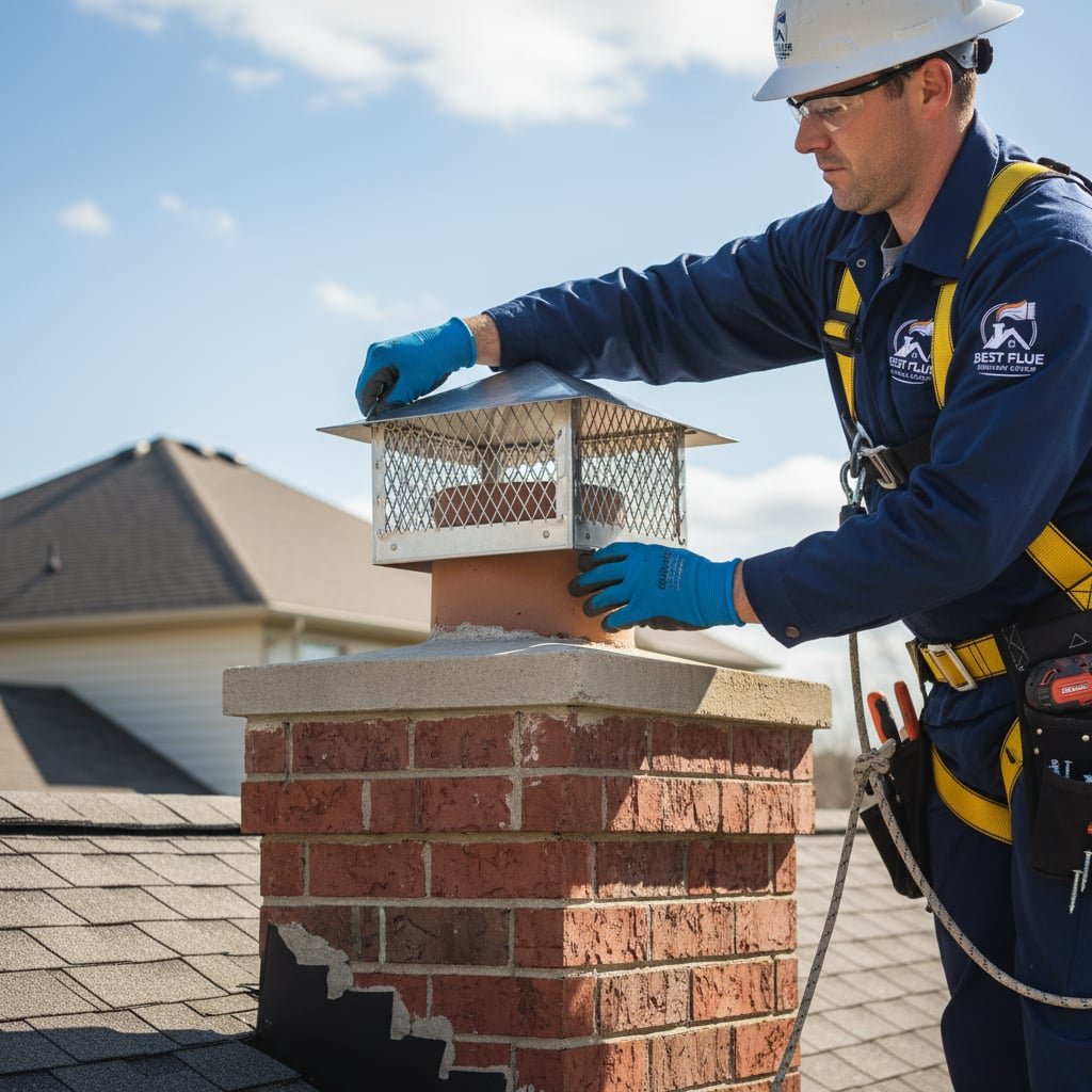 Boston Chimney Cap Installation